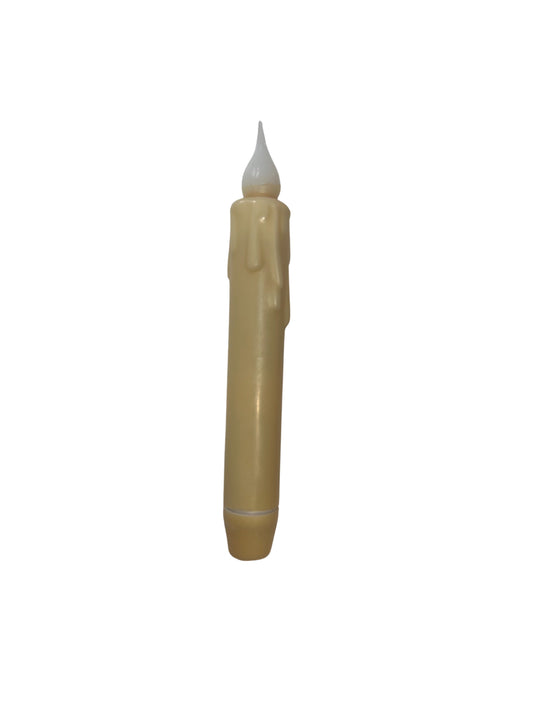 7" Plain Cream LED Battery Operated Timer Candle