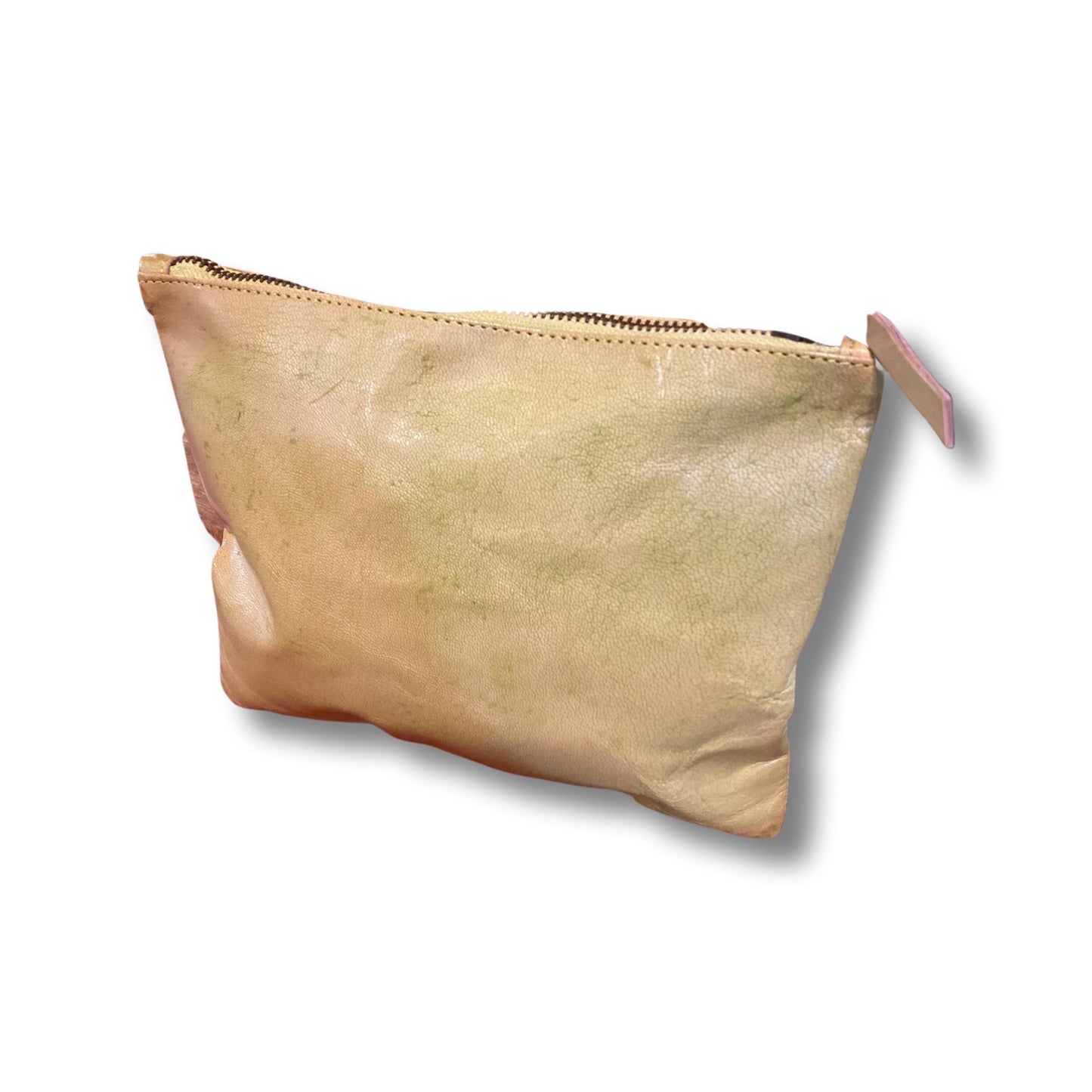 Artisan Leather Pouch, Lime