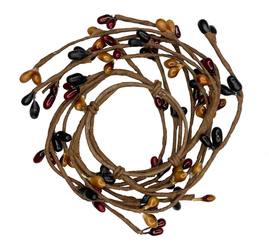 1.5 in Brown Black Pip Berry Candle Ring Wreath