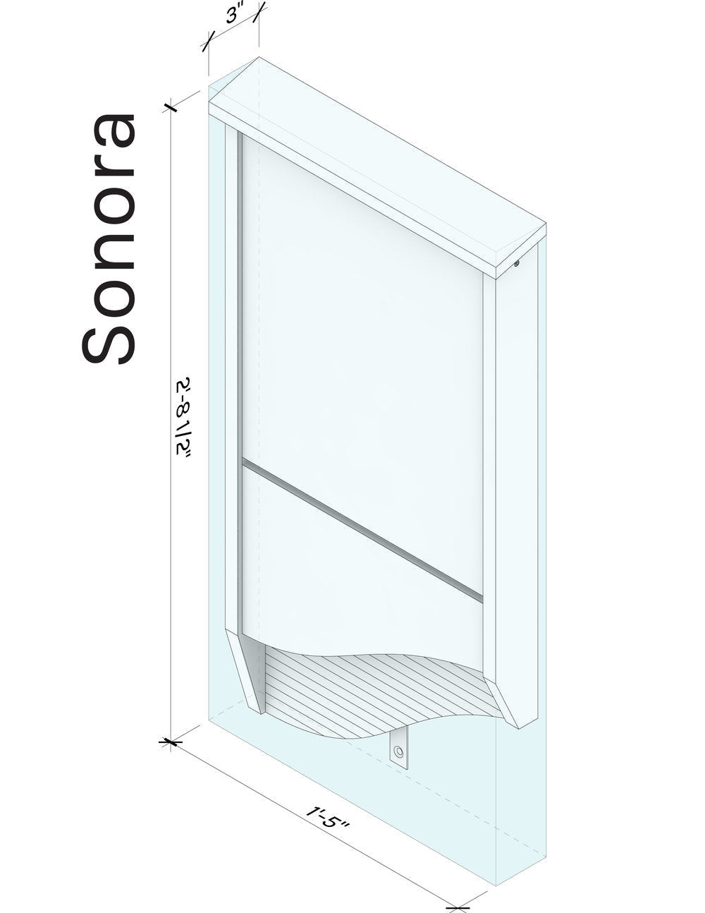 Single-chamber bat house SONORA