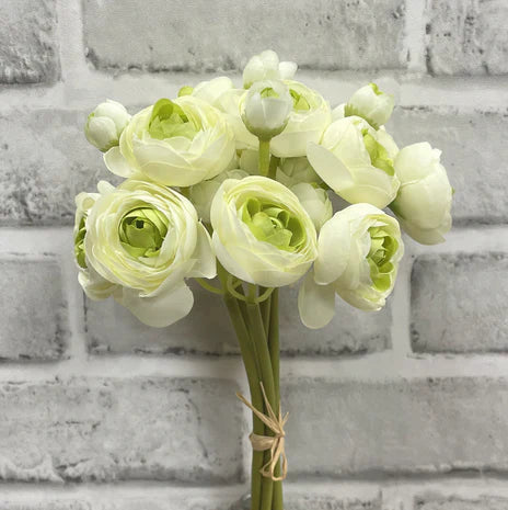 Green Ranunculus 6-stem 11"