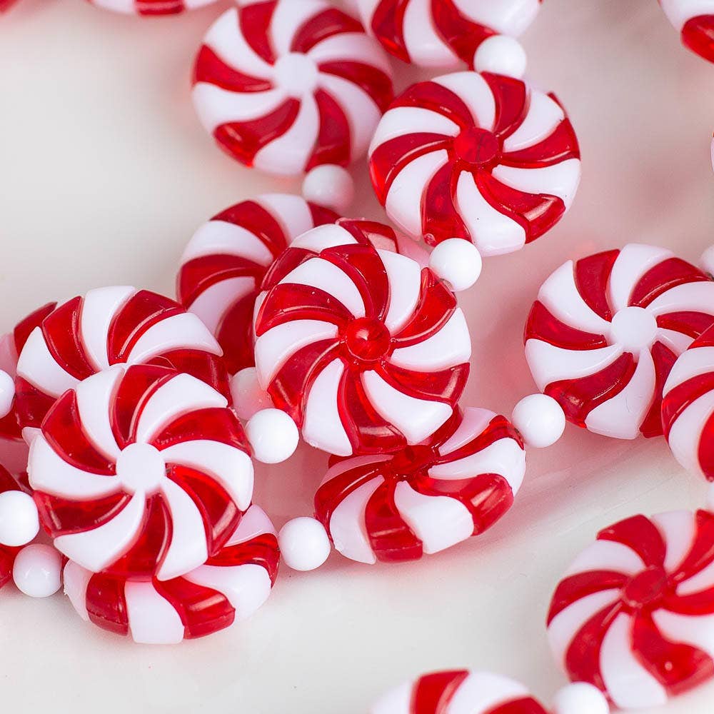 63" Peppermint Candy Christmas Garland