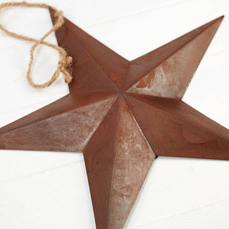 13" Primitive Rusty Tin Barn Star