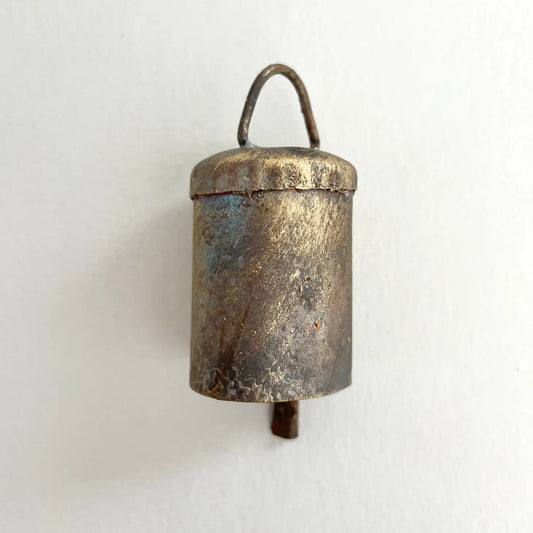 2 1/4" rustic flat top tin brass finish bell metal striker