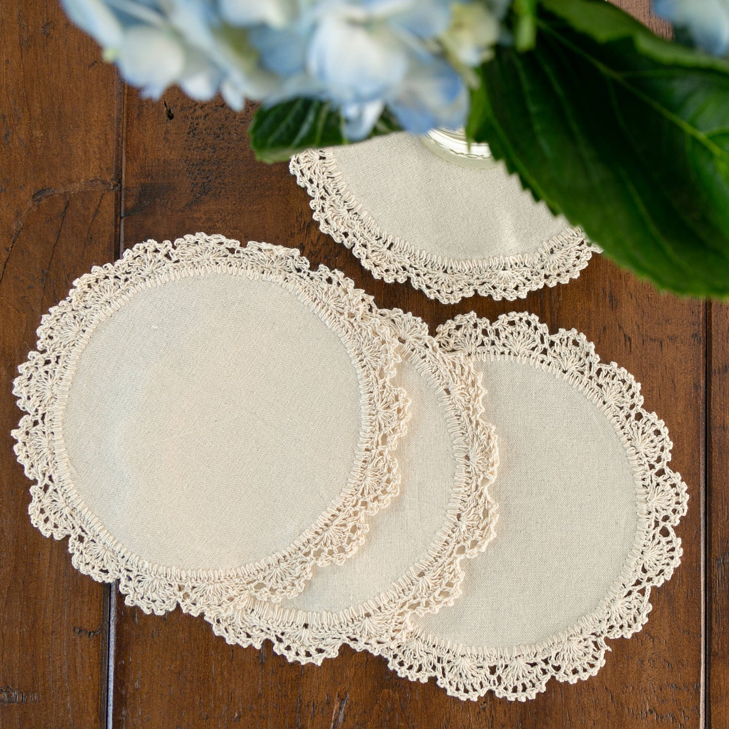 Boho Farmhouse Crochet Petal 8" Doily