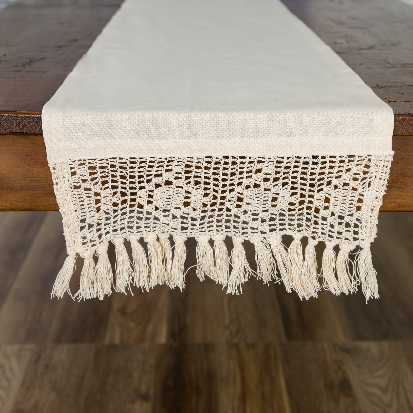 Farmhouse Boho 14x60" Table Runner NAT