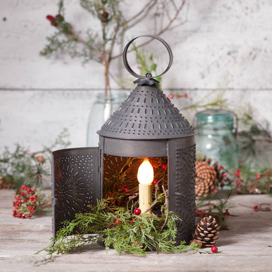 15" Fireside Lantern in Kettle Black