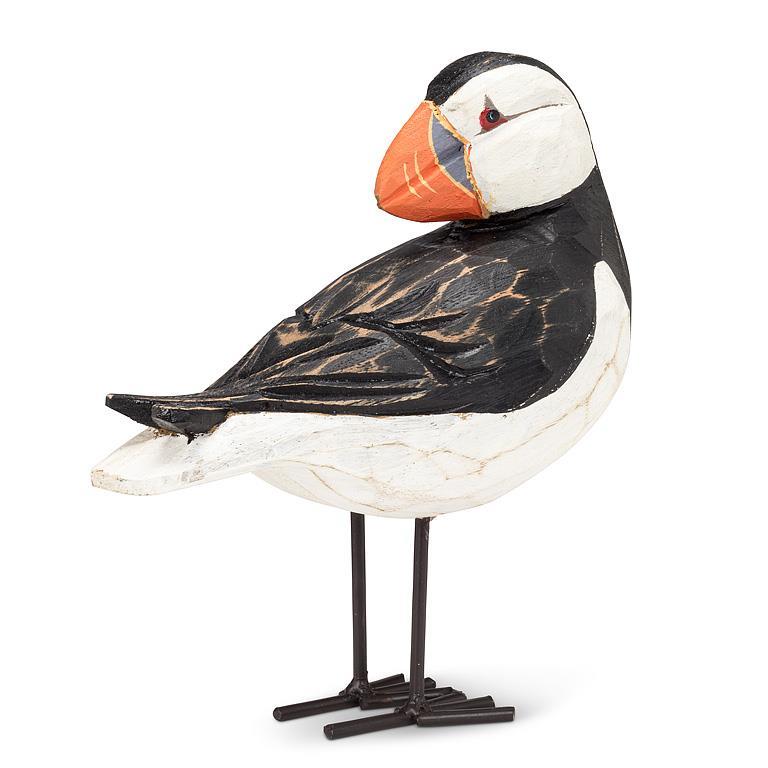 Wooden Carved Puffin