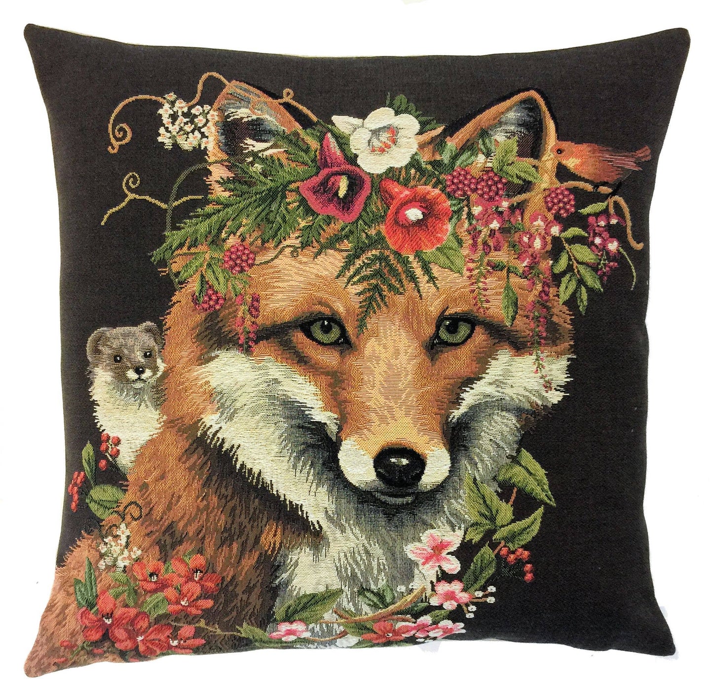 Fox with Ermine Cushion Cover 18"