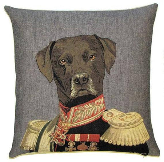 Poncelet Chocolate Lab Cushion Cover 18"