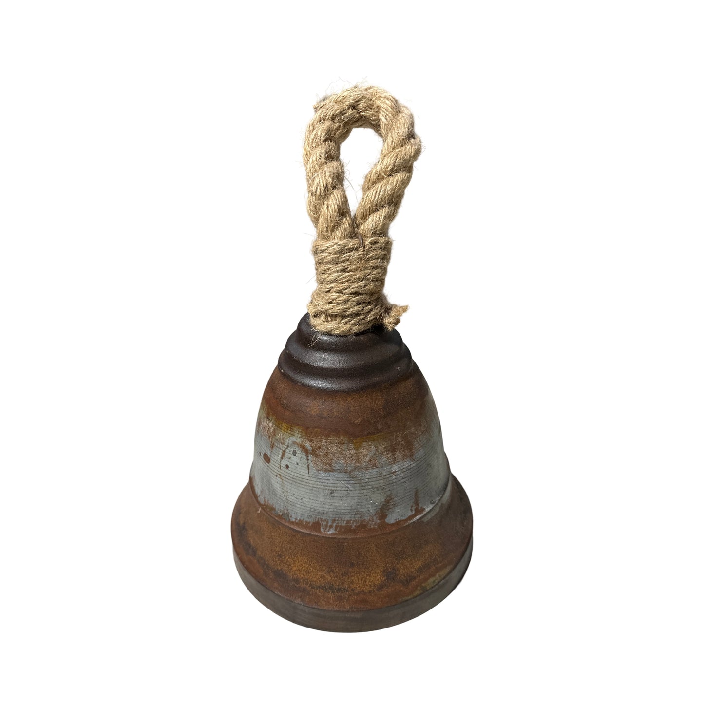 Tin galvanized bell with jute rope