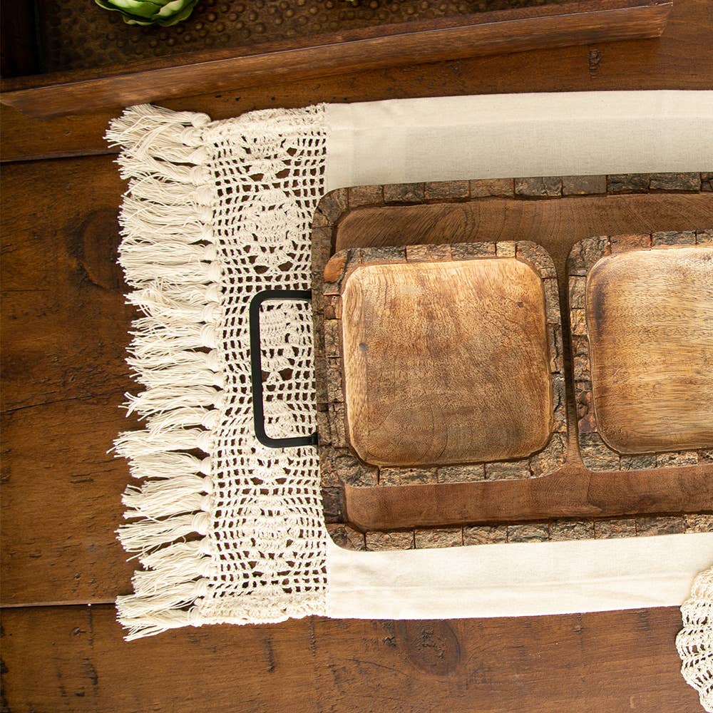 Farmhouse Boho 14x60" Table Runner NAT