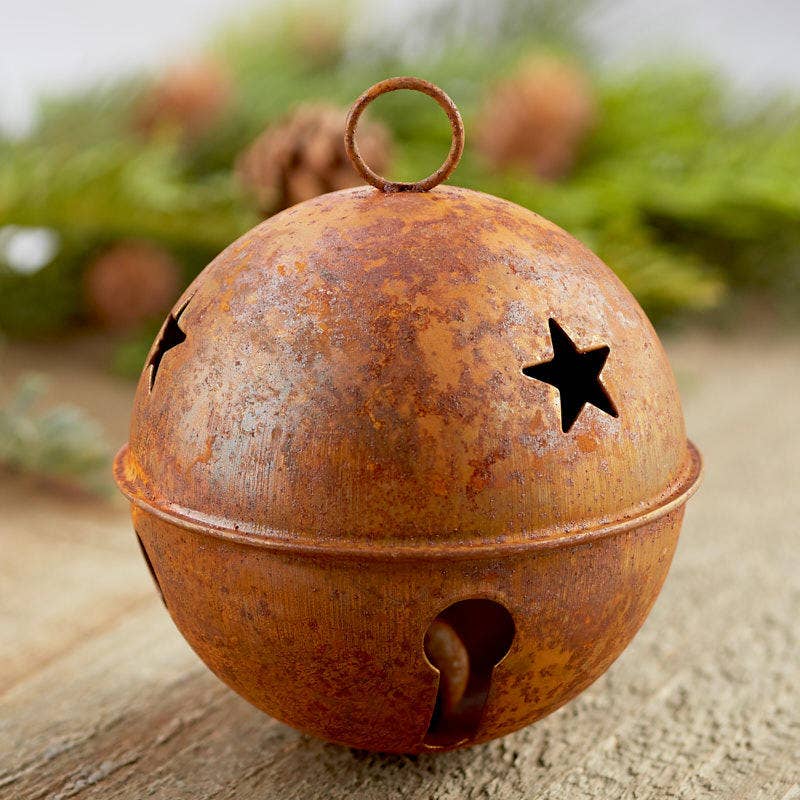 3-1/2" Rusty Tin Sleigh Jingle Bell