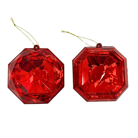 Acrylic Ruby Ornament 4"