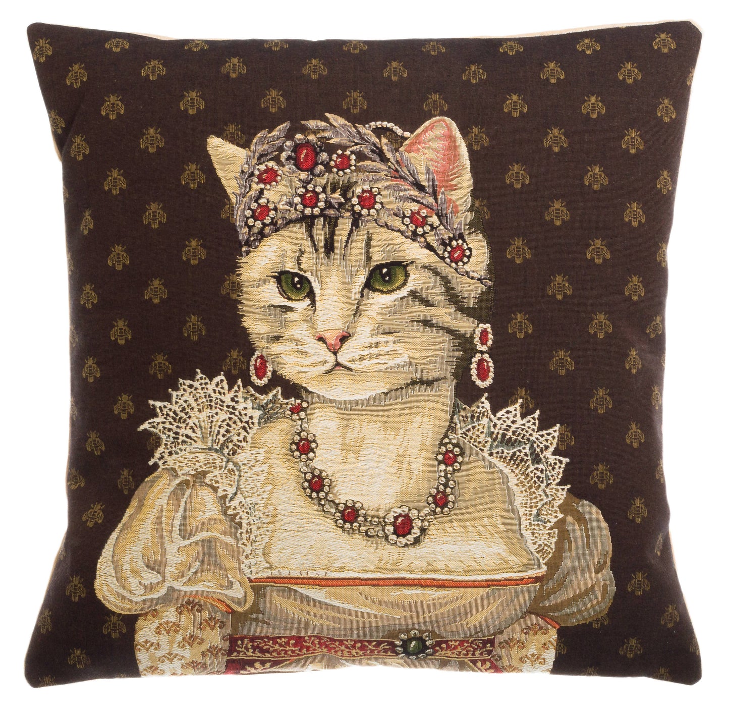 French Cat Cushion Cover 18"