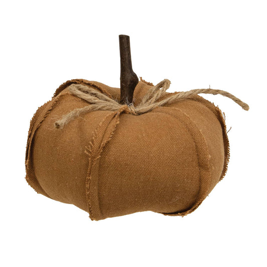 Stuffed Brown Pumpkin w/Seams, 5"