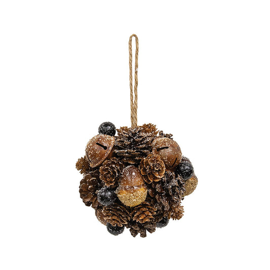 Frosted Deer Run Hanging Ball - 5"