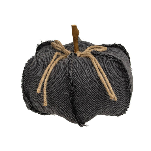 Dark Gray Chevron Pumpkin, Large