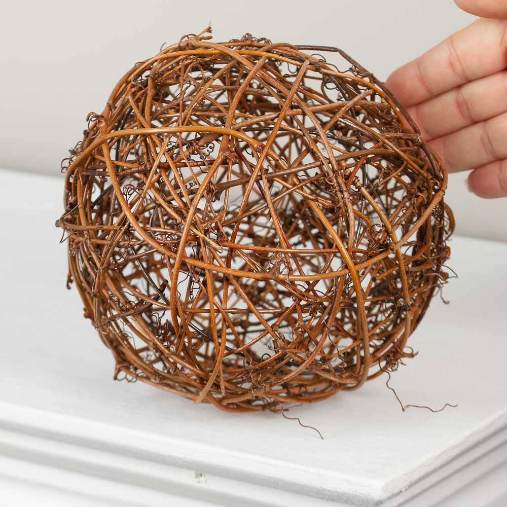 6" Natural Twig Grapevine Ball