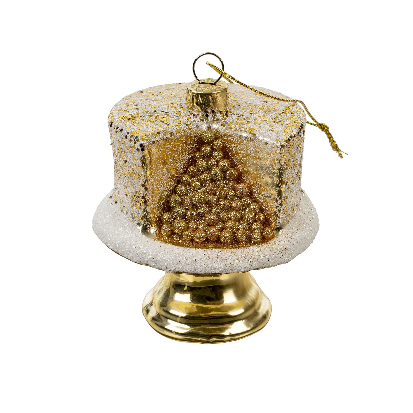 Glitter cake ornament