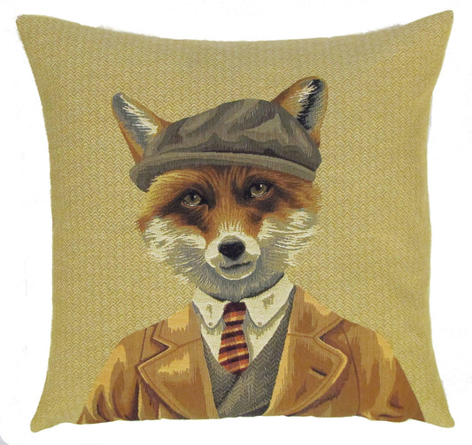 Fox With Bonnet Cushion Cover 18"