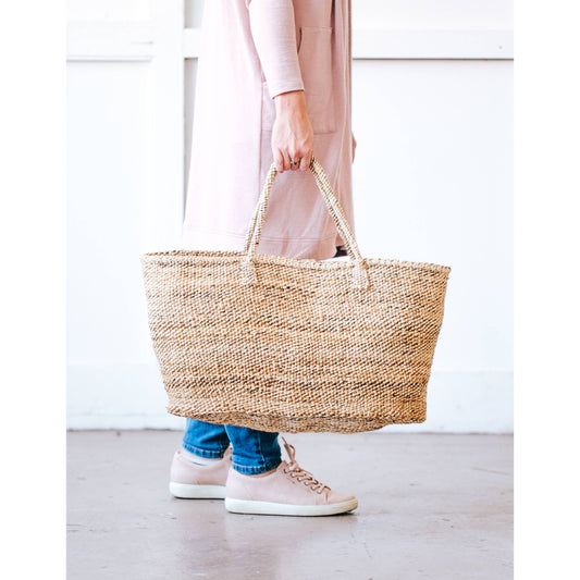 XL Sisal Tote: Banana Leaf