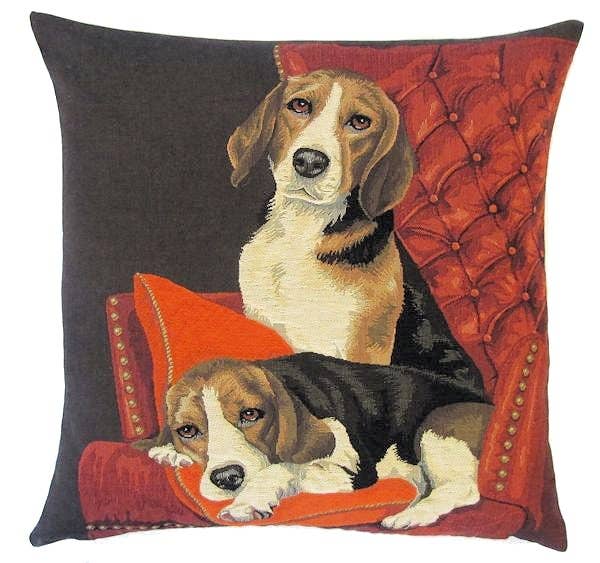 Beagles Throne Cushion Cover 18"