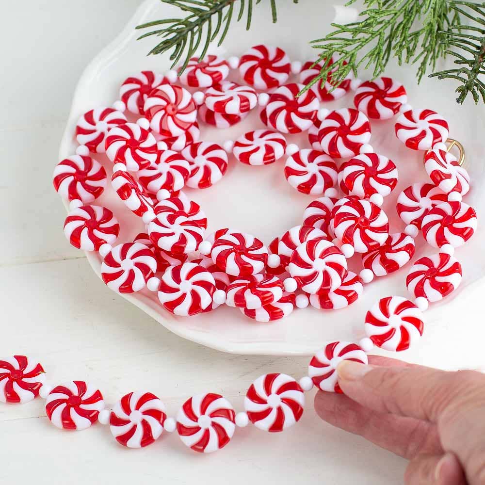 63" Peppermint Candy Christmas Garland