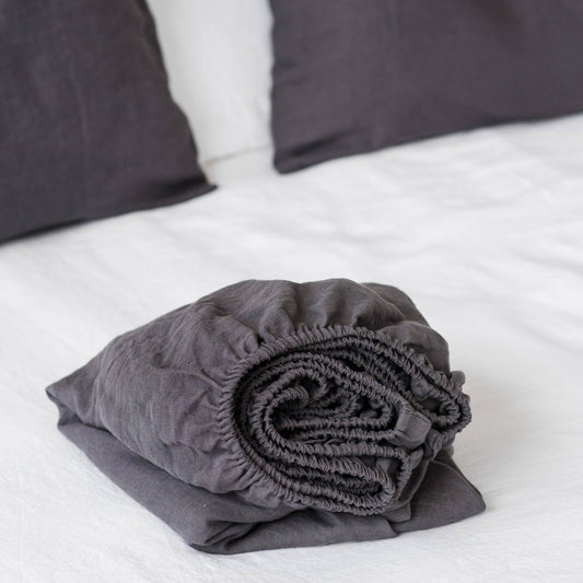 Charcoal Gray Fitted Sheet King