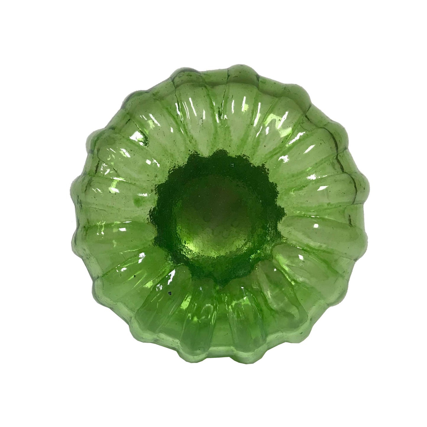 Light Green Swirl Glass Inkwell