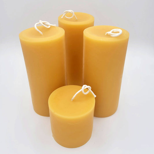 3x3" Beeswax Pillar Candle