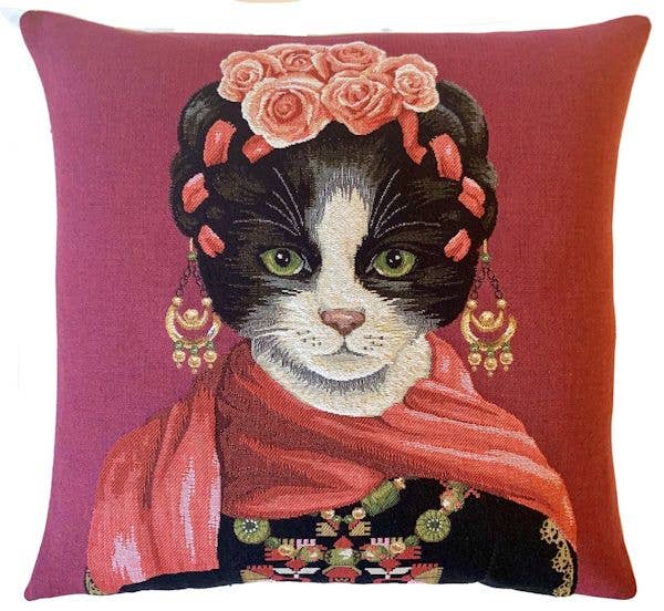 Kahlo Portrait Cushion Cover 18"