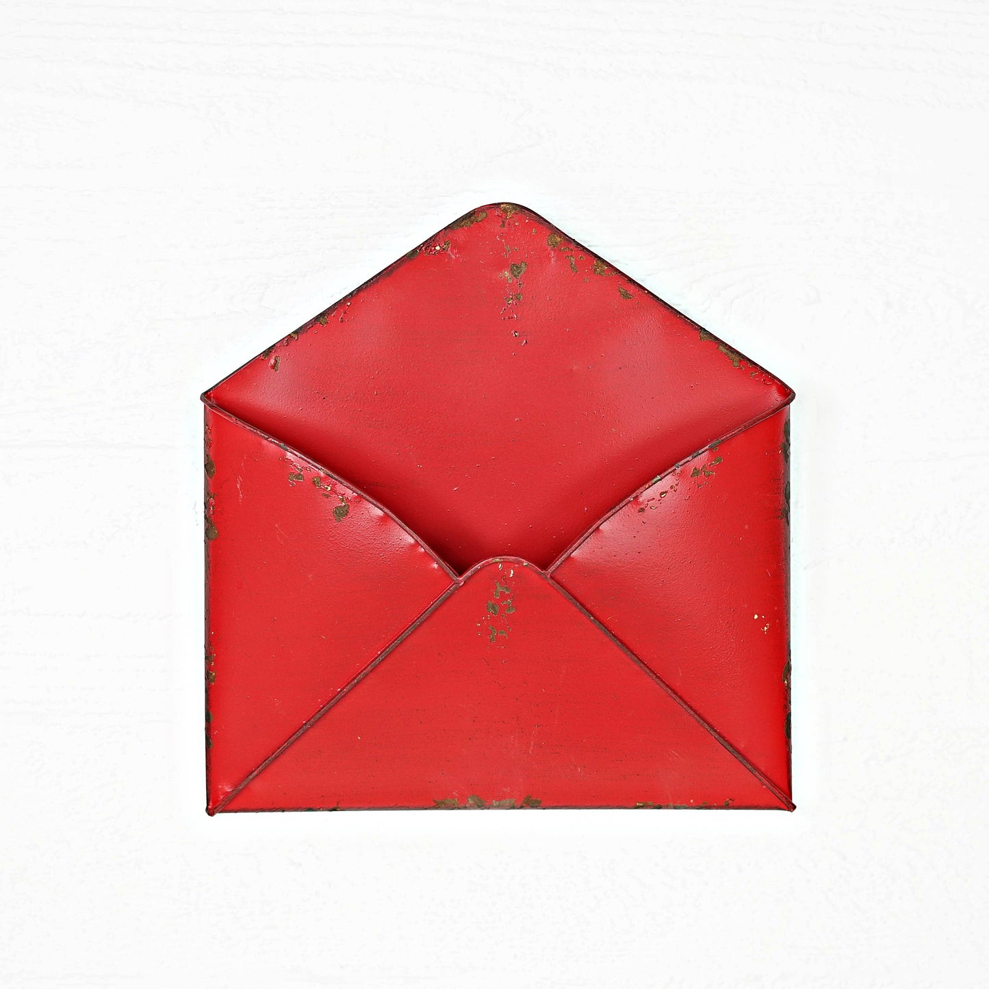 12.25"x11.5"x2" Aged finish Envelope Pocket-Red