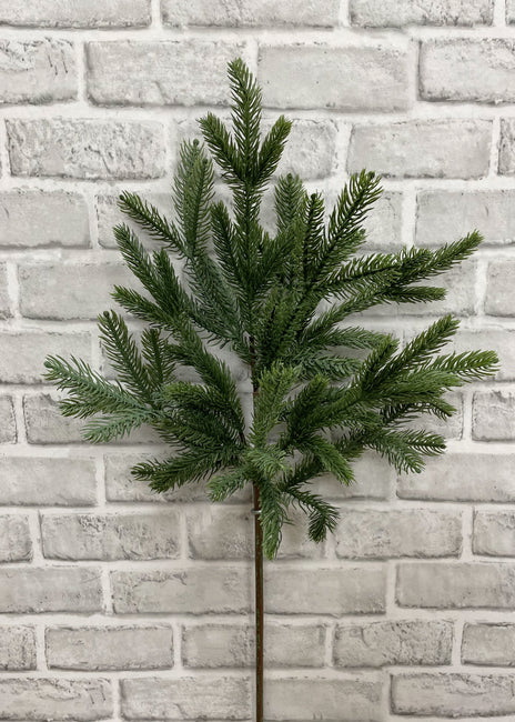 28" fresh touch dark green spruce branch