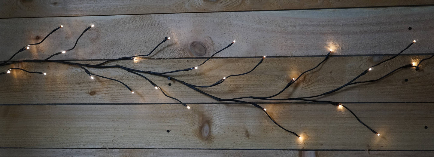 5ft with 26lt LED light twig garland Brown