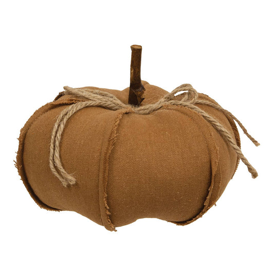 Stuffed Brown Pumpkin w/Seams, 6.5"