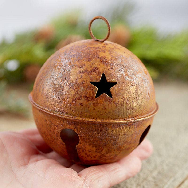 3-1/2" Rusty Tin Sleigh Jingle Bell