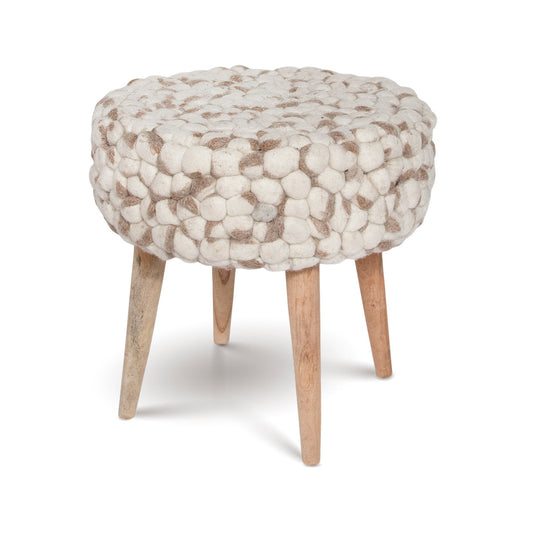 Boho Felted Wool Stool