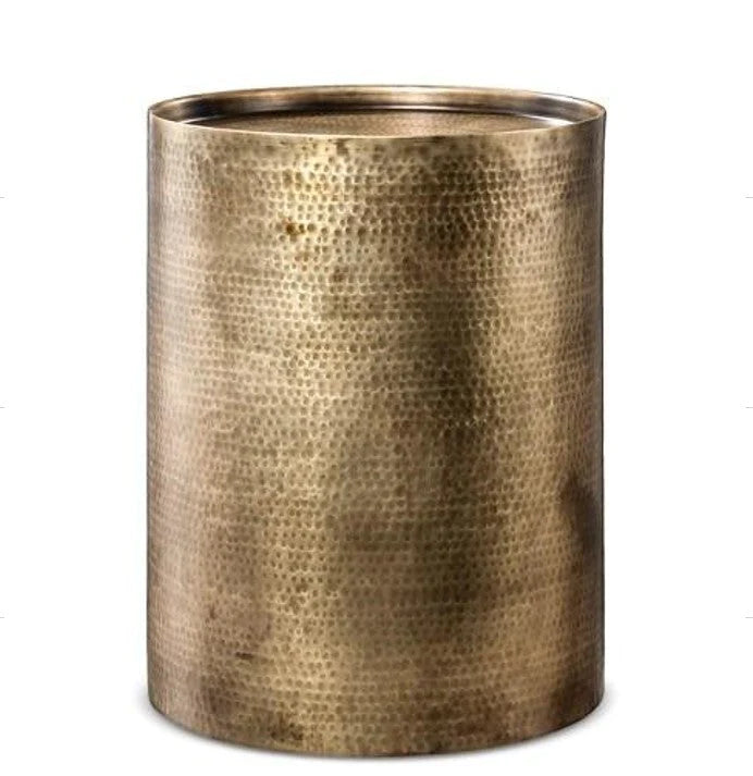 Sigurd hammered drum end table