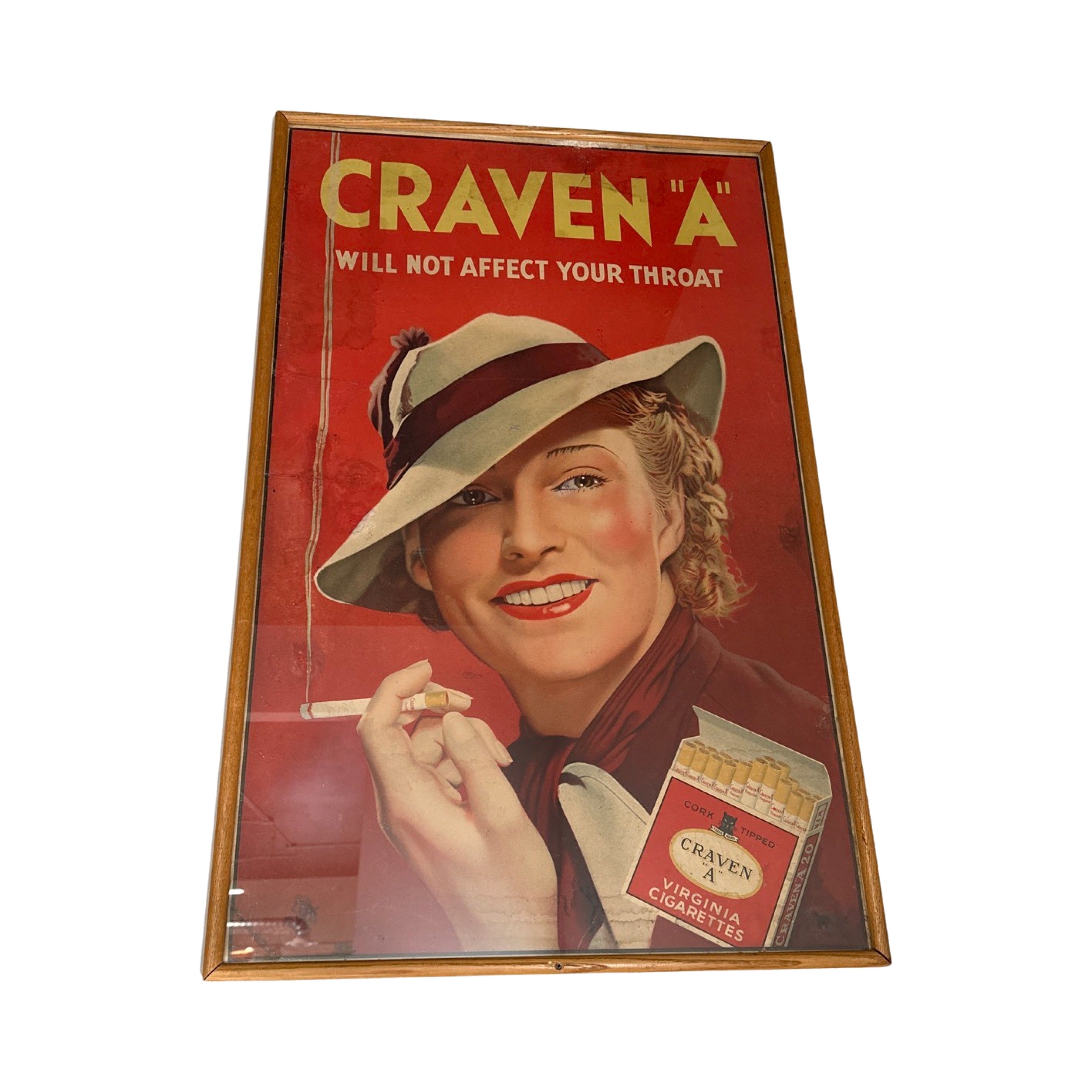 1940s Craven A Cigarette Poster – Behind the Barn Whitehorse