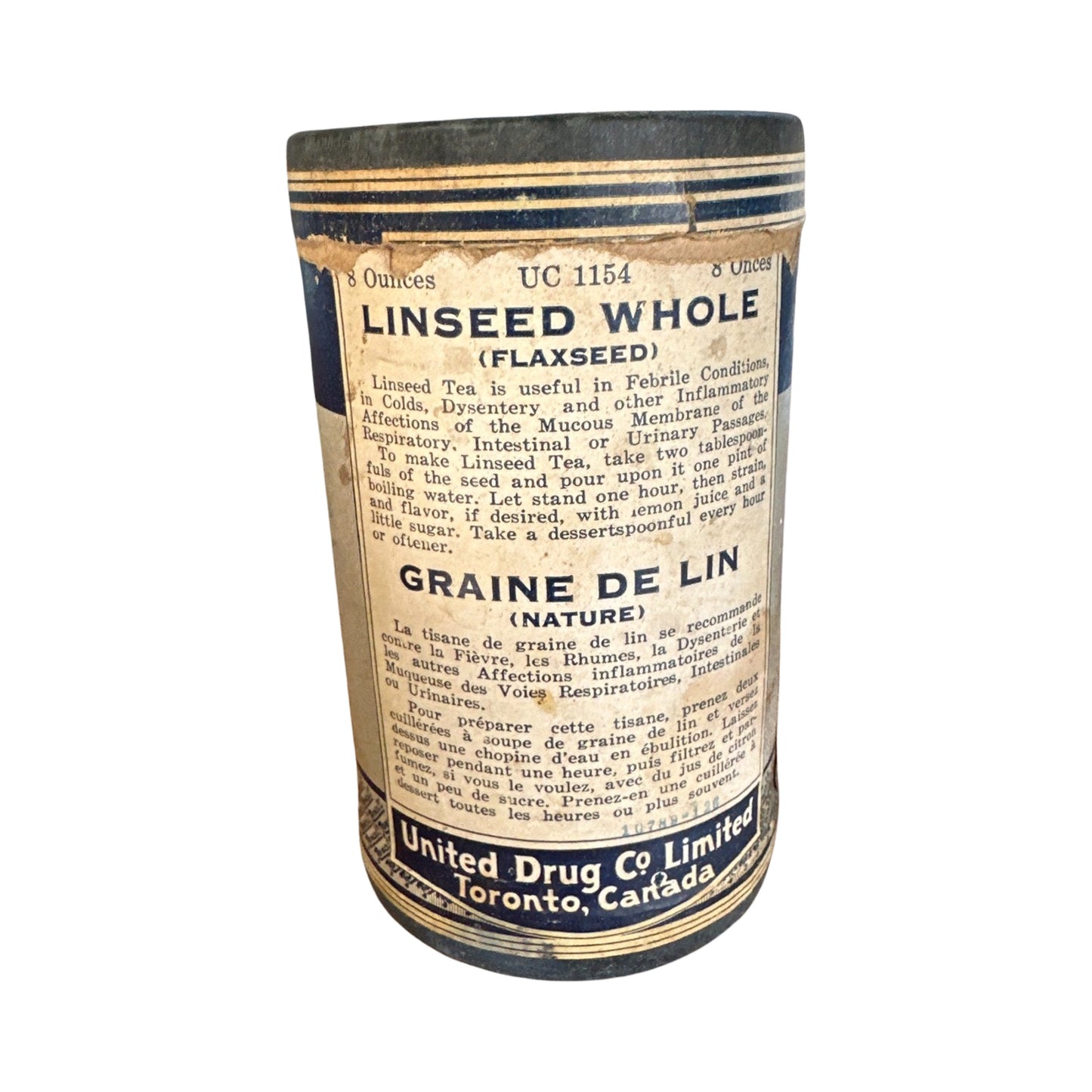 Vintage Flaxseed Jar