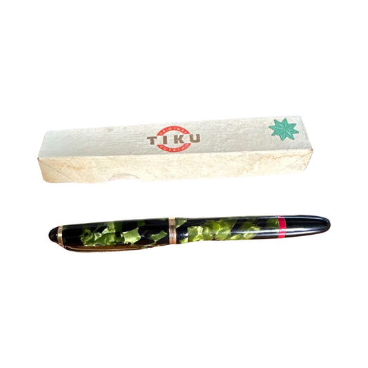 Vintage Tiku Green Marbled Rotring Drawing Pen