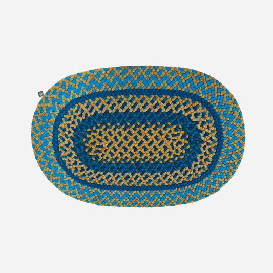 Oval wool rug