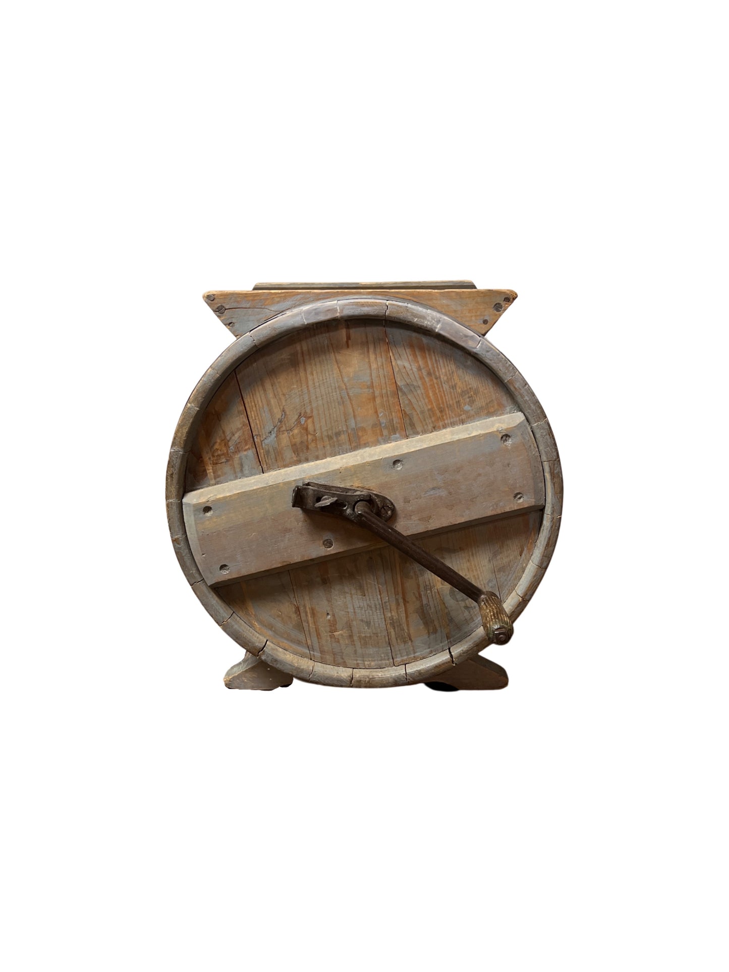 Antique wood butter churn