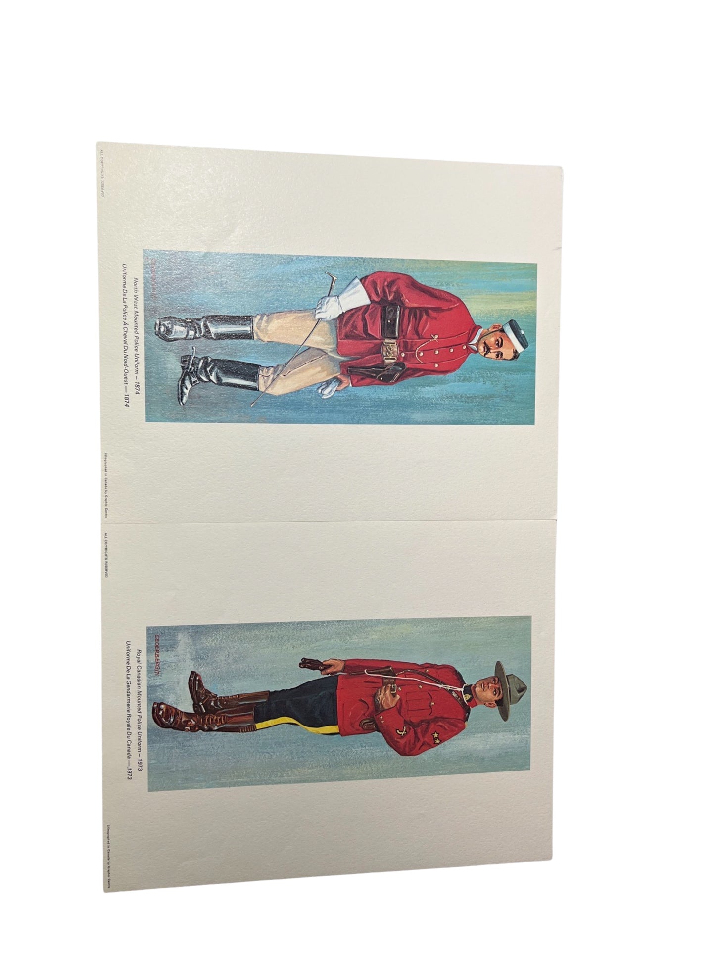 Vintage 70's RCMP Centennial prints s/5 +2