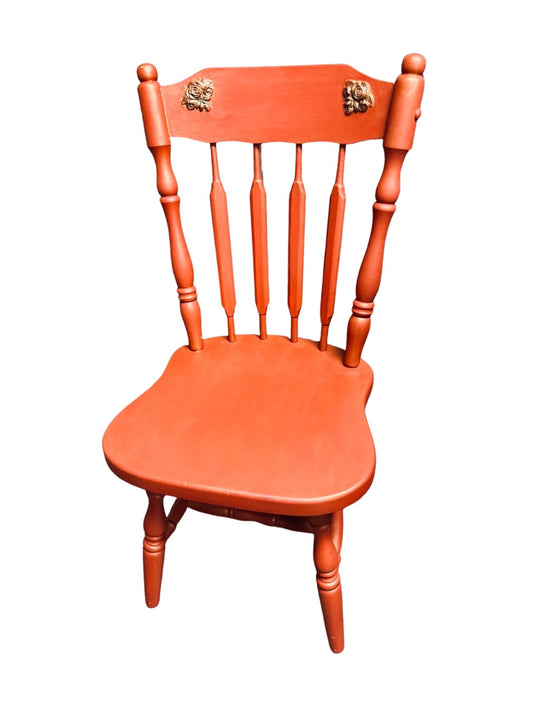 Vintage red wood chair
