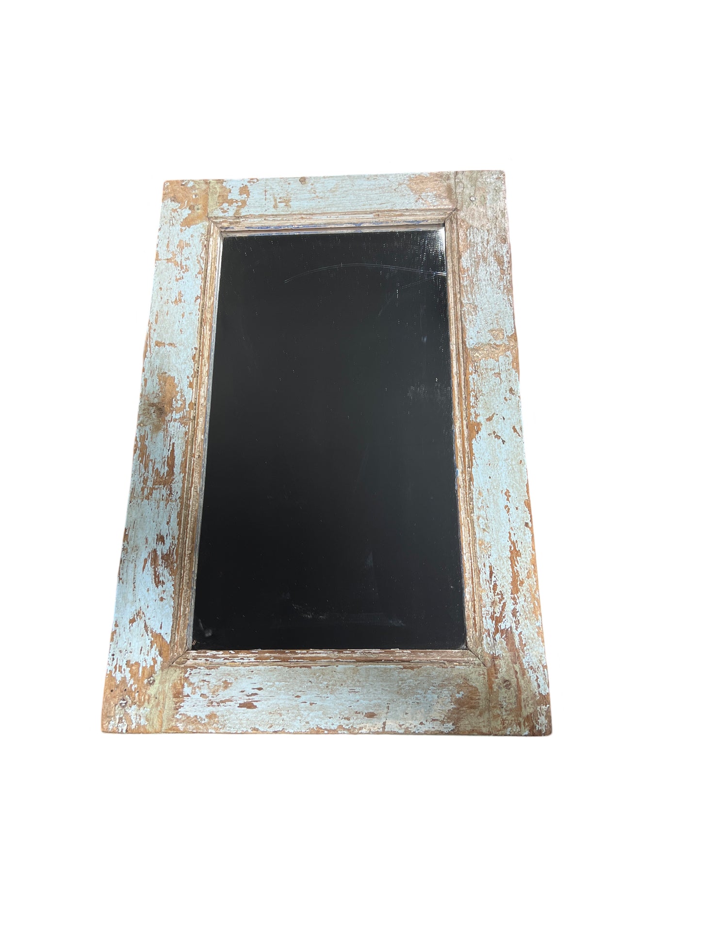 Teak framed mirror