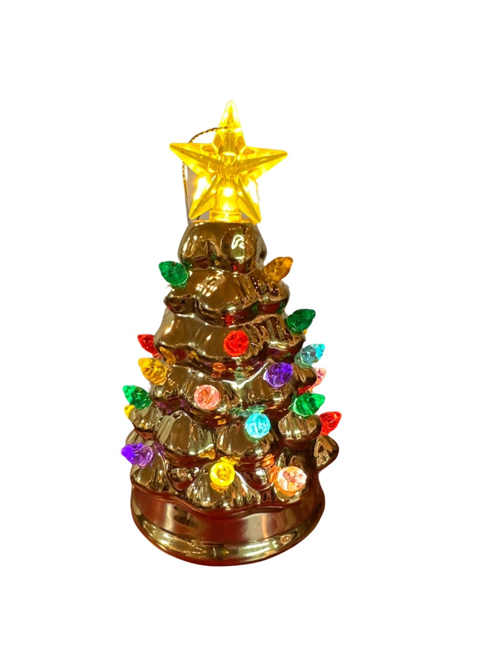 5.5" LED gold christmas tree