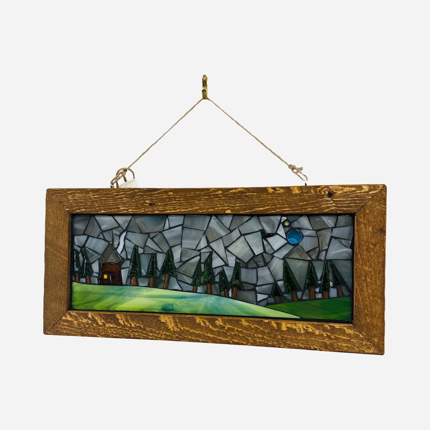 Framed mosaic glass