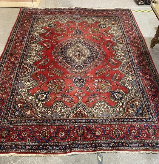 Vintage wool carpet 13 x 10'